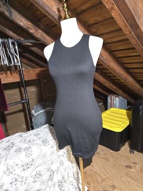 Women's Black Sleeveless Mini Dress
